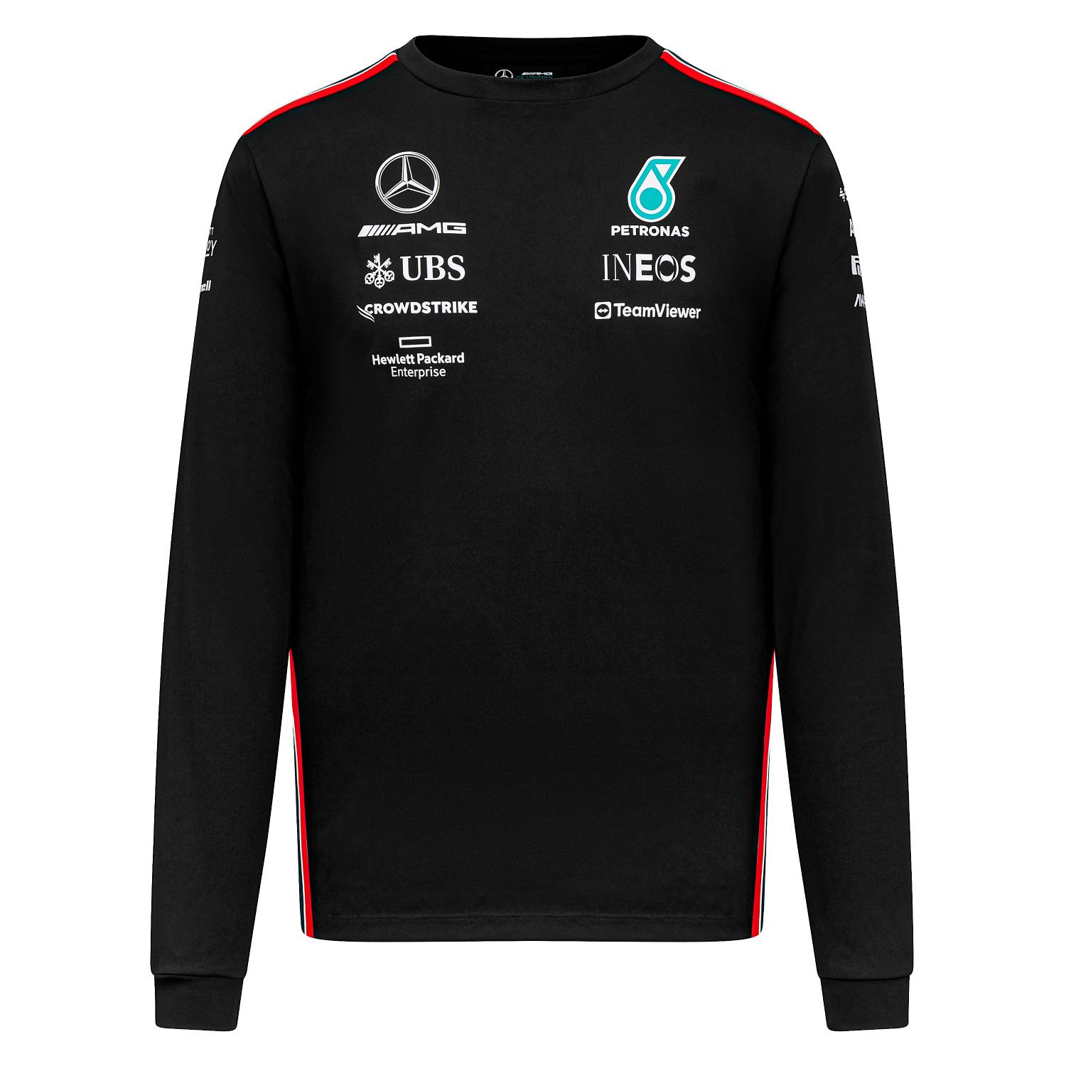 Mercedes AMG Team langarm Shirt 2023 - schwarz