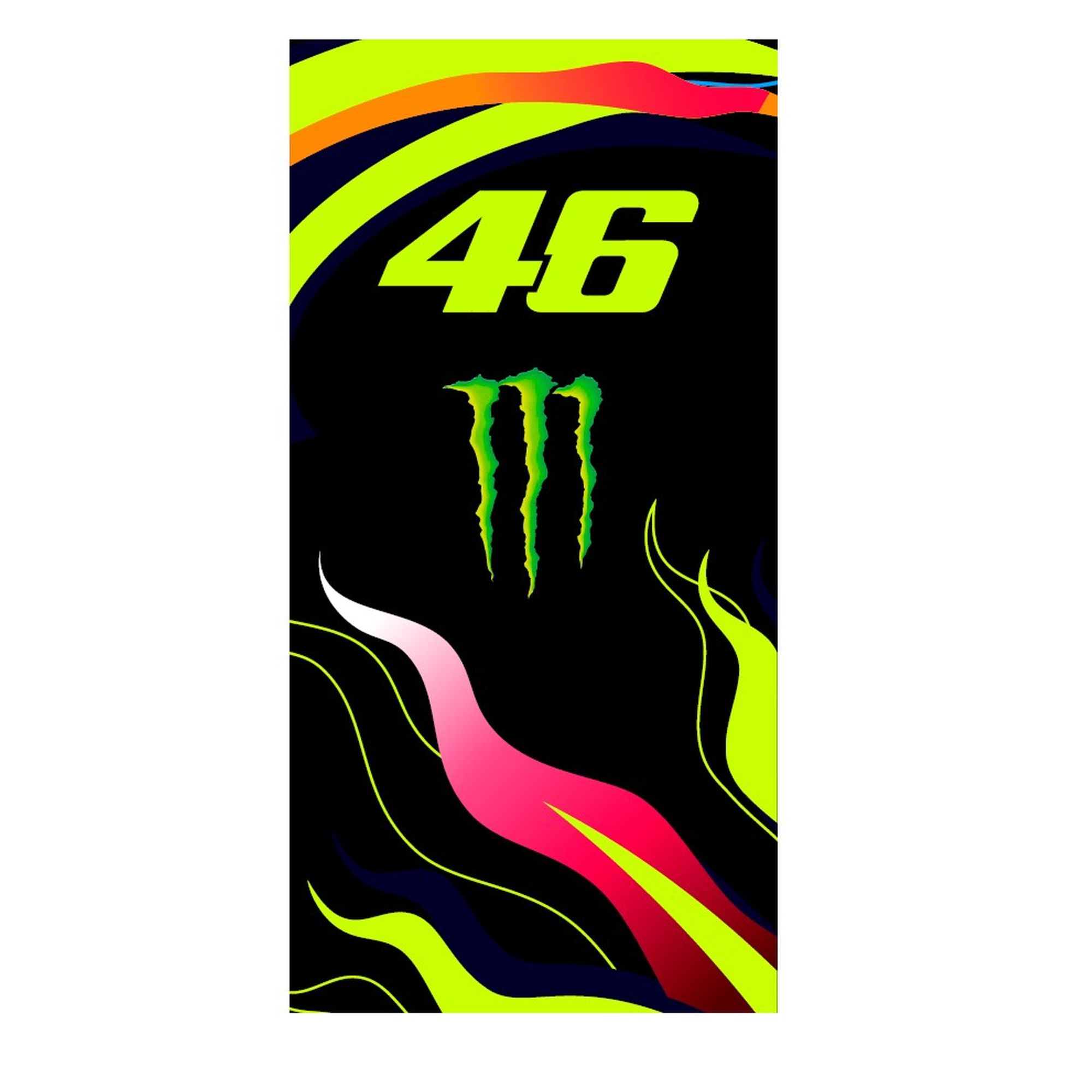 Valentino Rossi Strandtuch Dual Monster VR48 - 76 x 152cm