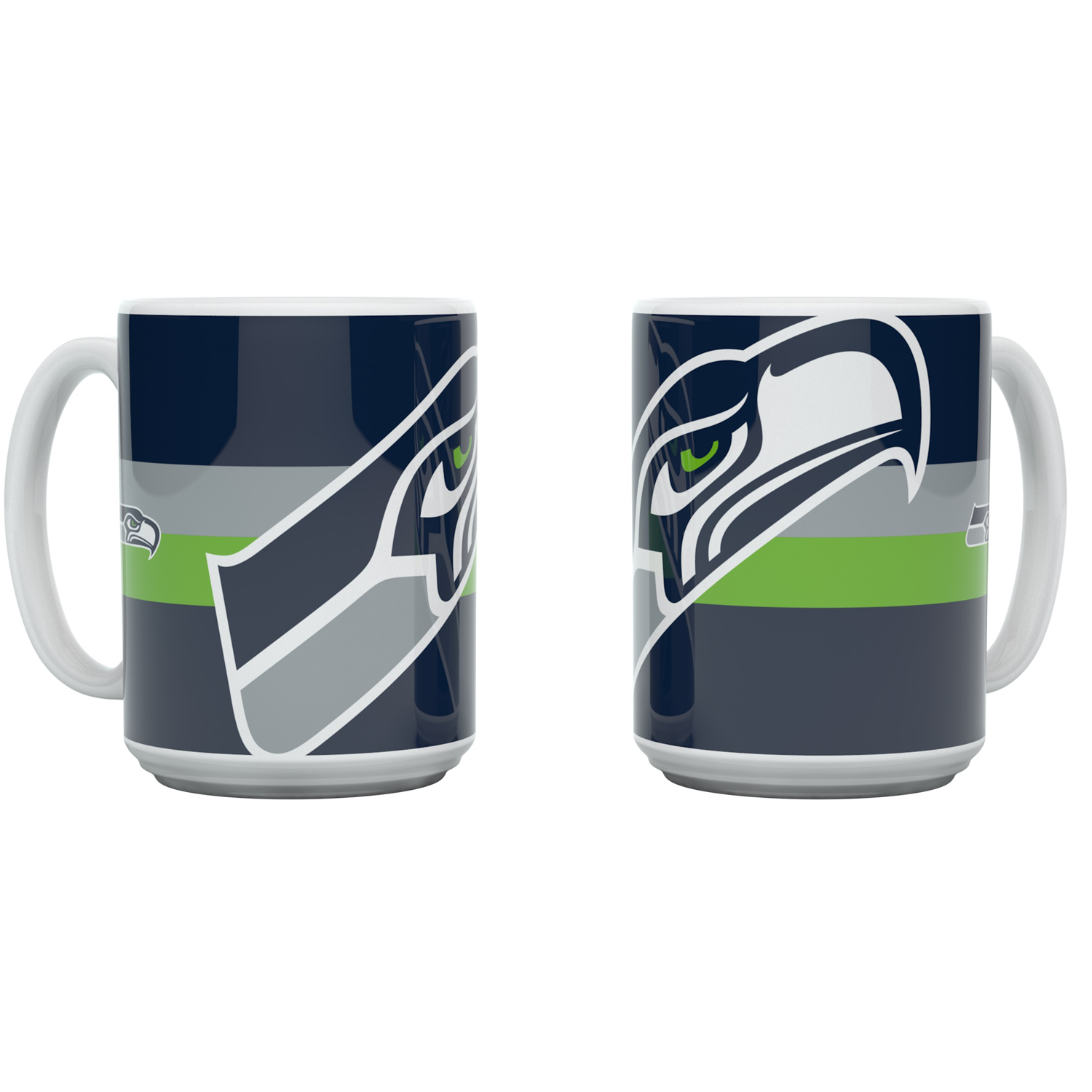 Seattle Seahawks Tasse "Triple Logo " 450 ml - Teamfarben