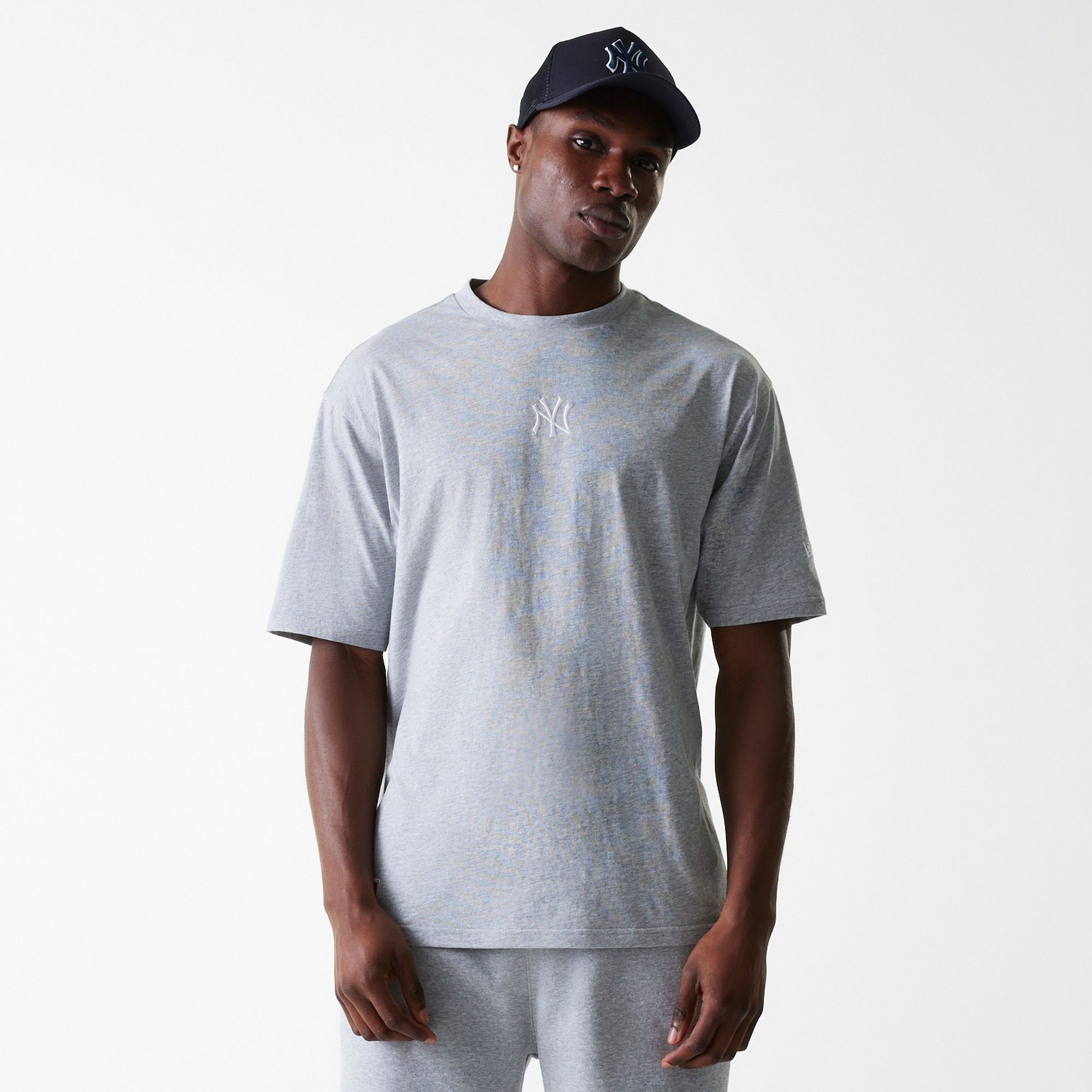 New York Yankees T-Shirt NY Logo klein - grau