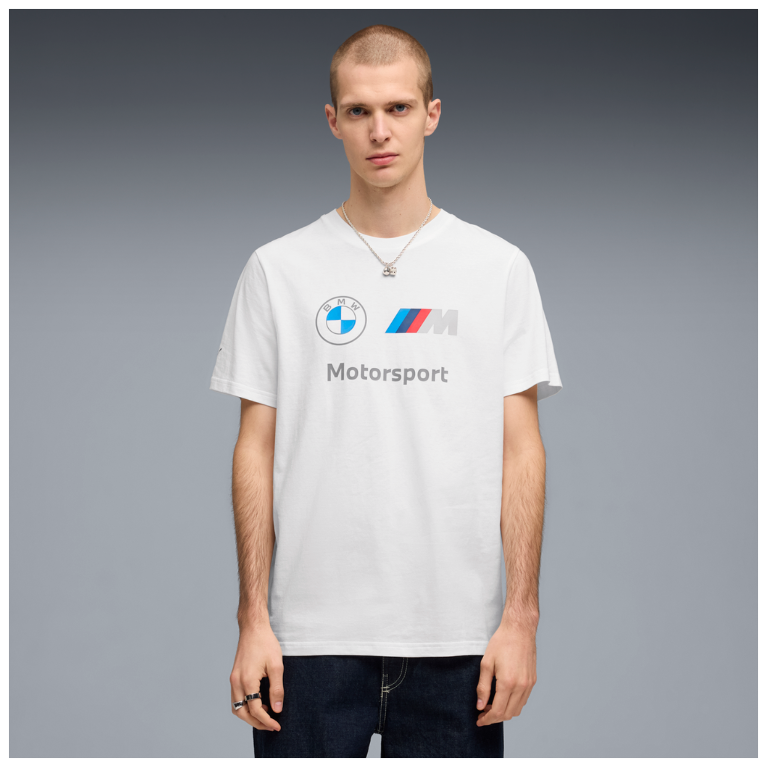 BMW M Motorsport T-Shirt "Essential Logo Groß" Puma - weiß