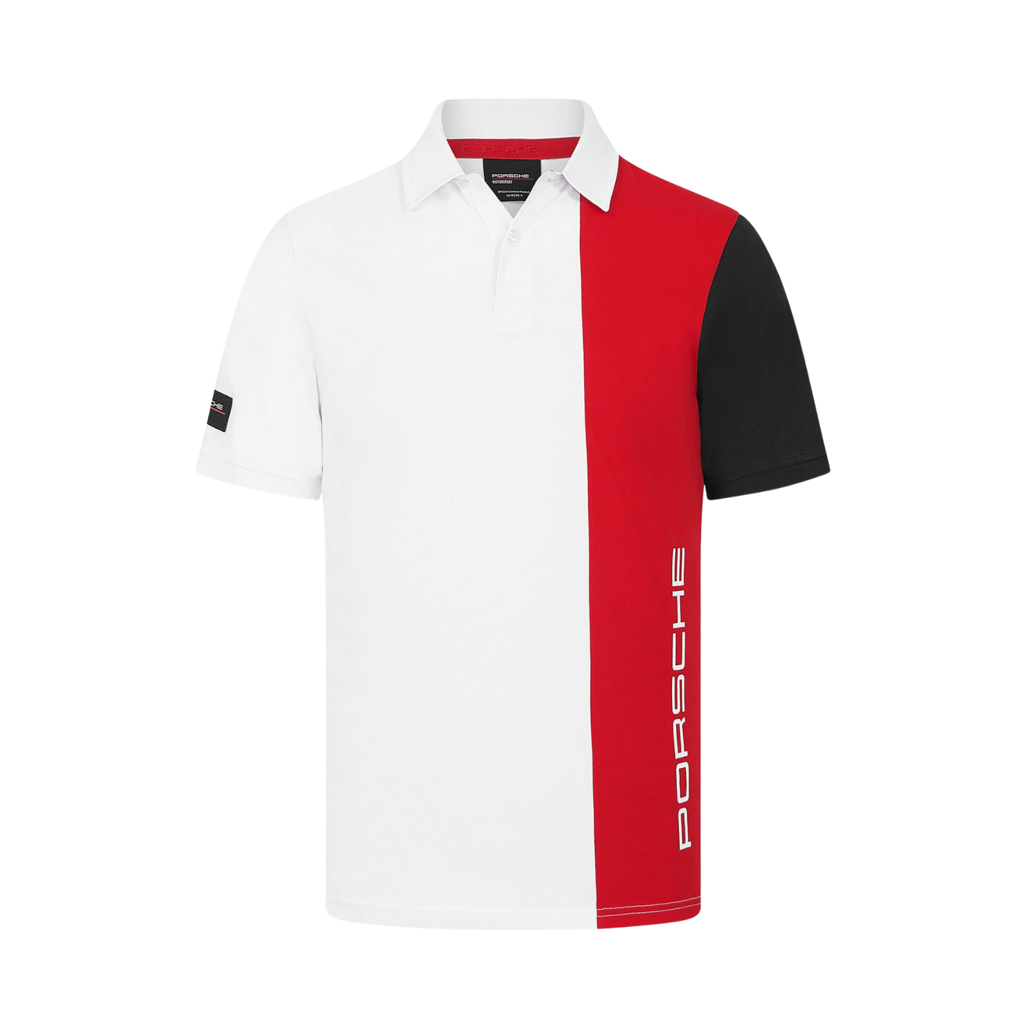 Porsche Motorsport Poloshirt "Streifenmuster" - weiß