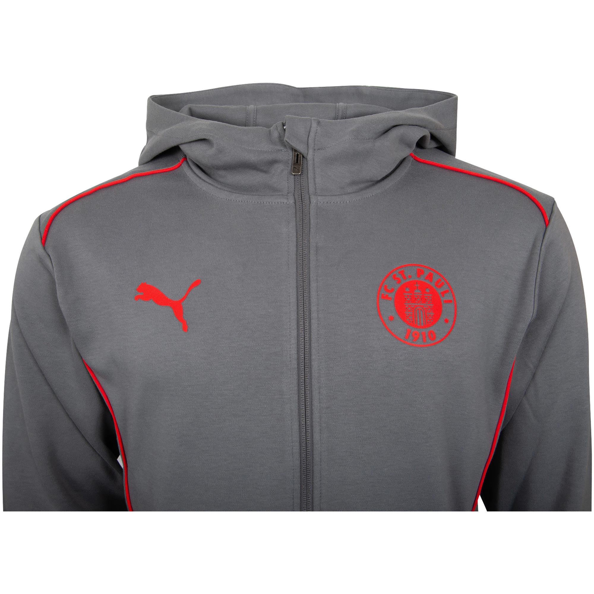 FC St. Pauli - PUMA Kapuzensweatjacke 'Casuals' 2024/25 - grau