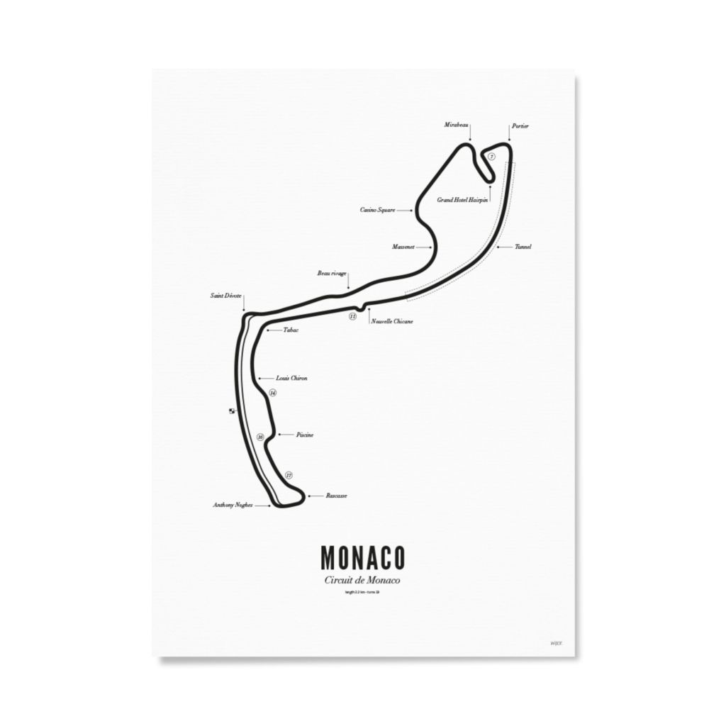 Kunstdruck "Monaco" 30x40 - weiß