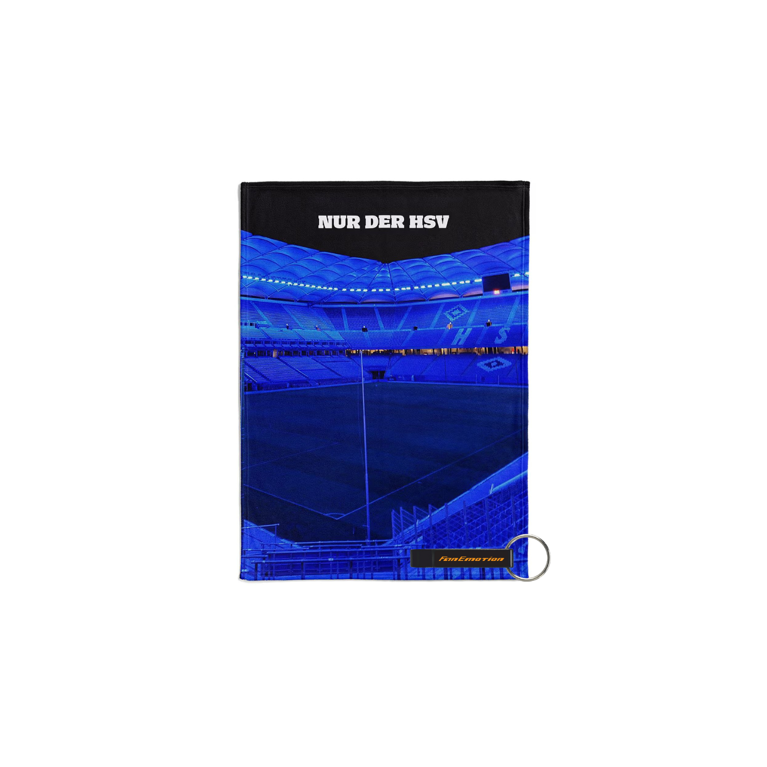 HSV Flanellfleecedecke Stadion + FanEmotion Flaschenöffner - Set