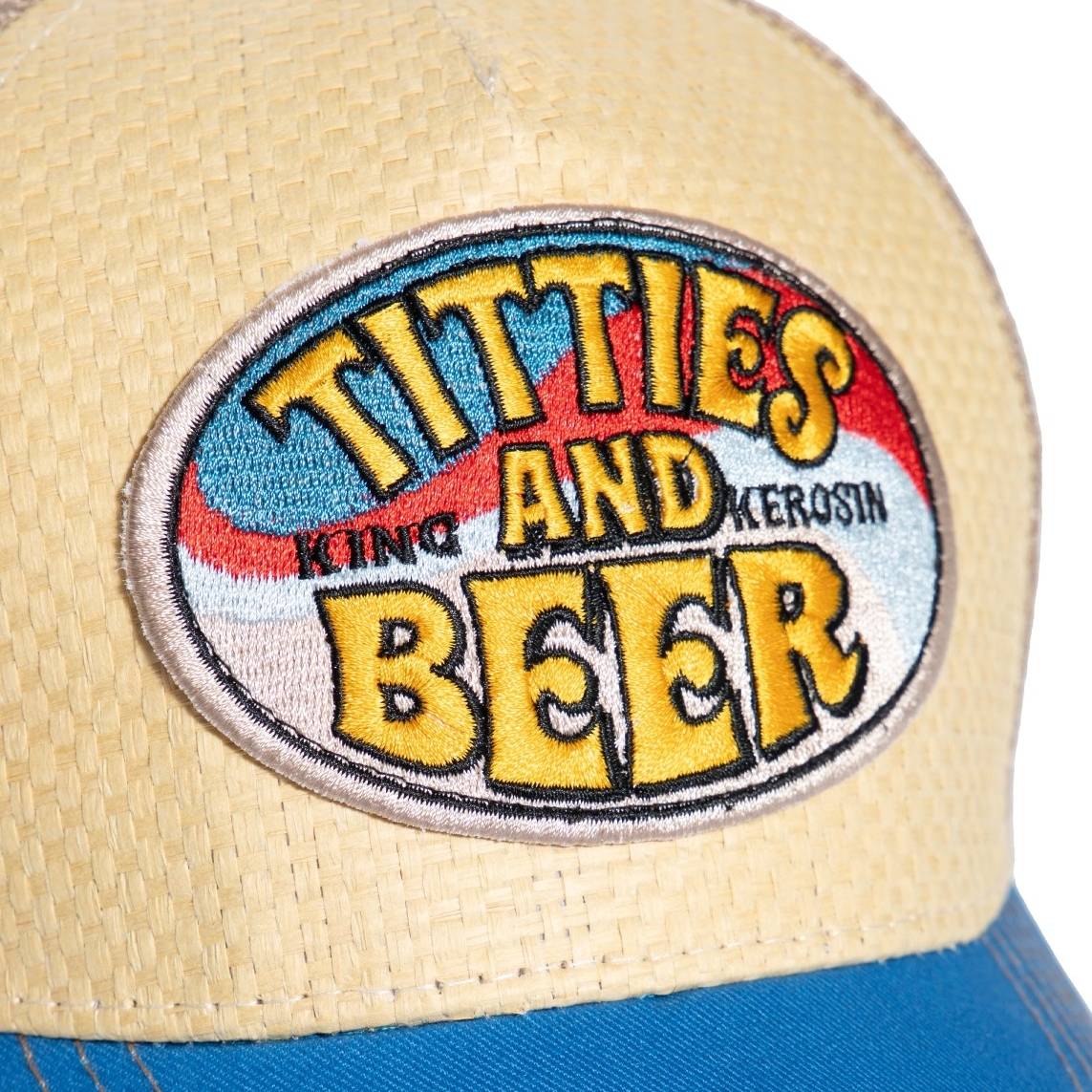King Kerosin Trucker Cap "Titties and Beer" - beige