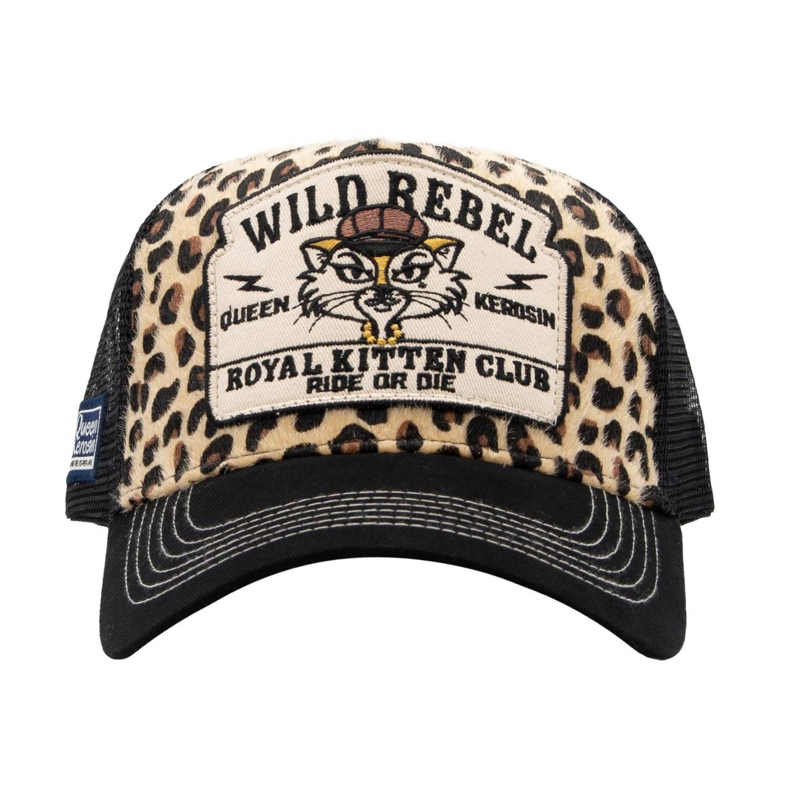 Queen Kerosin Damen Trucker Cap "Royal Kitten Club" - schwarz