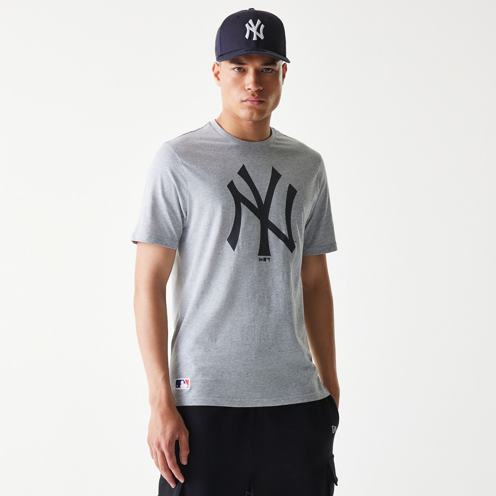 New York Yankees T-Shirt NY Logo groß - grau