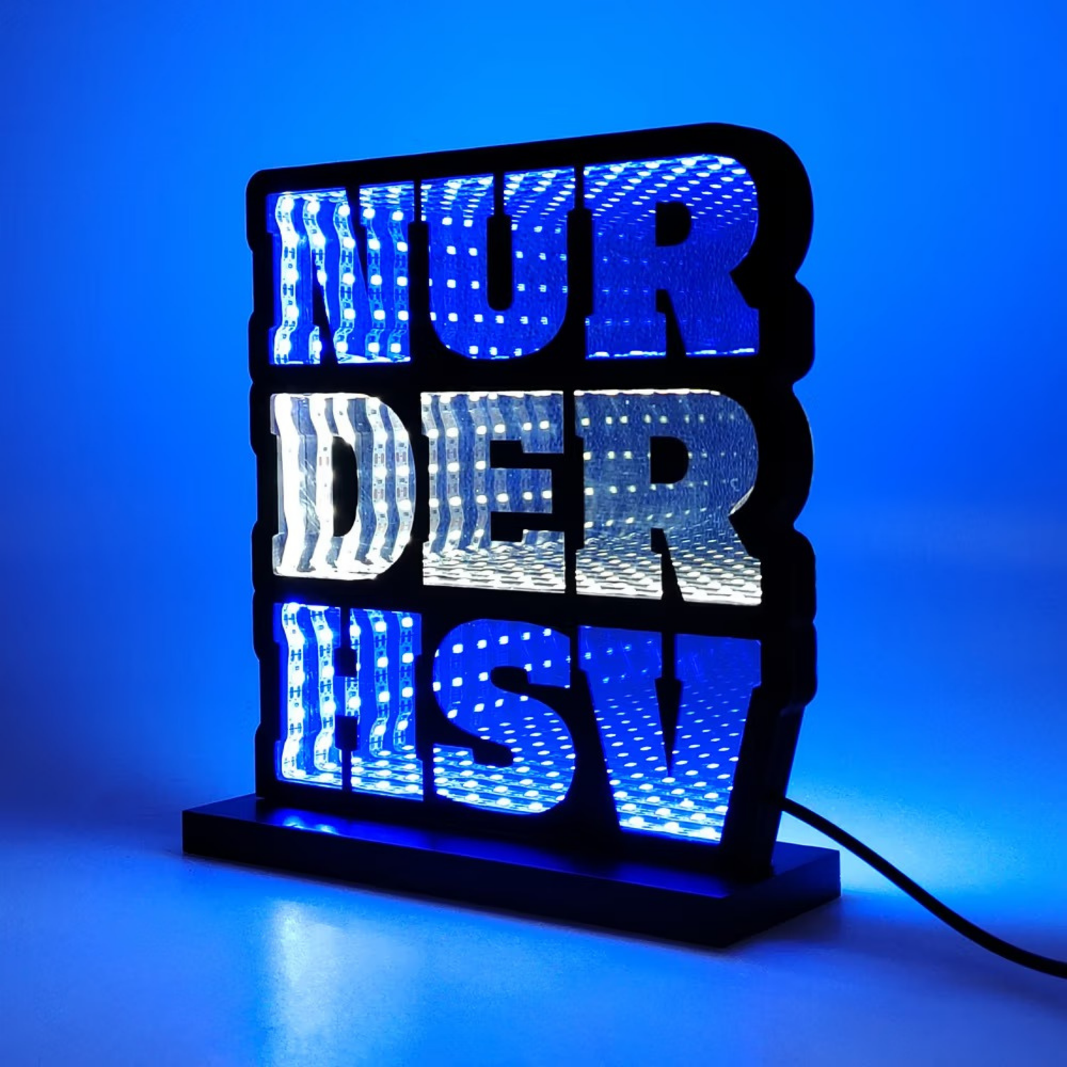HSV LED Licht 3D "Nur der HSV" - blau
