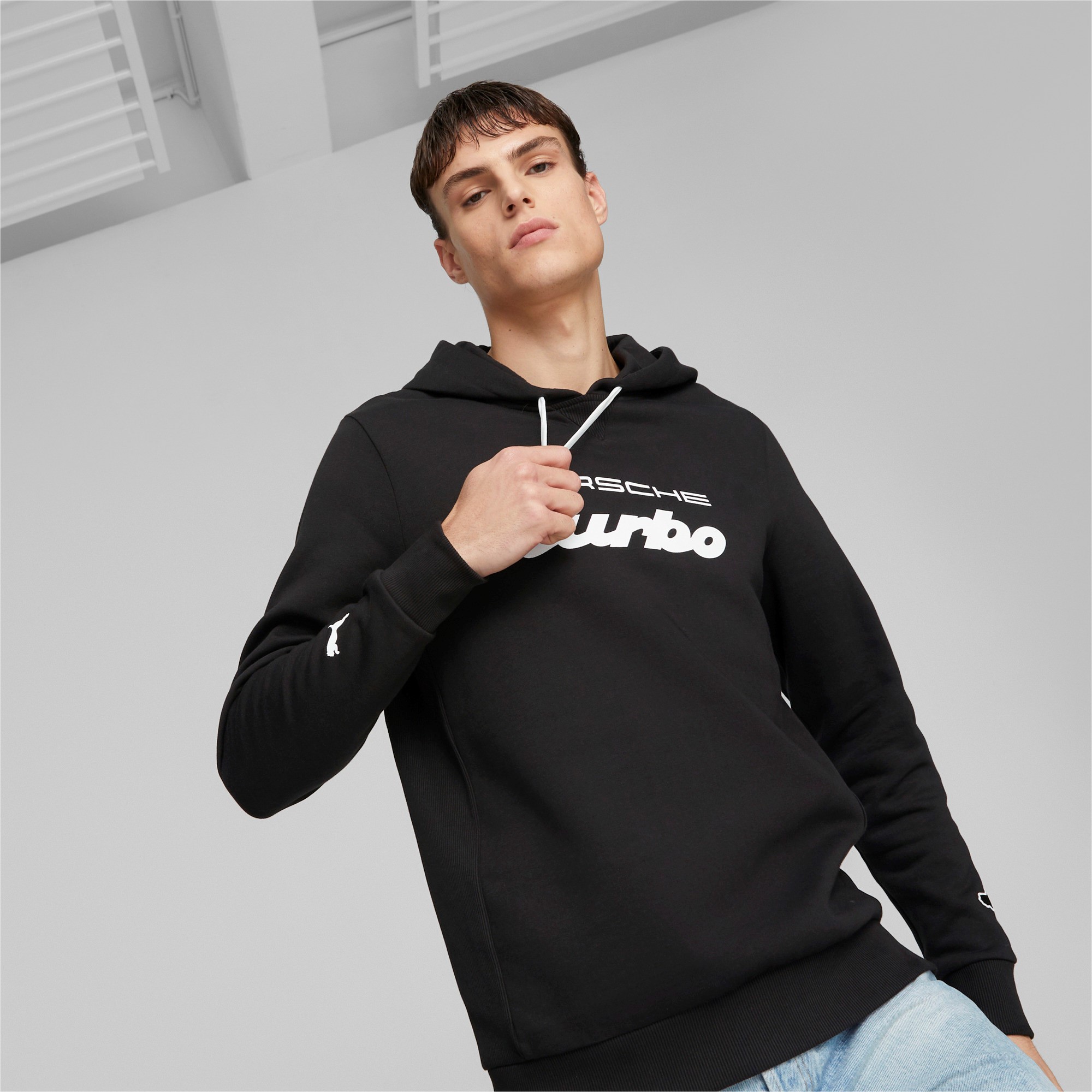 Porsche Legacy Puma Kapuzenpullover "Turbo" - schwarz