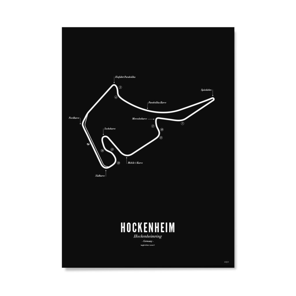 Kunstdruck "Hockenheimring" 30x40 - schwarz