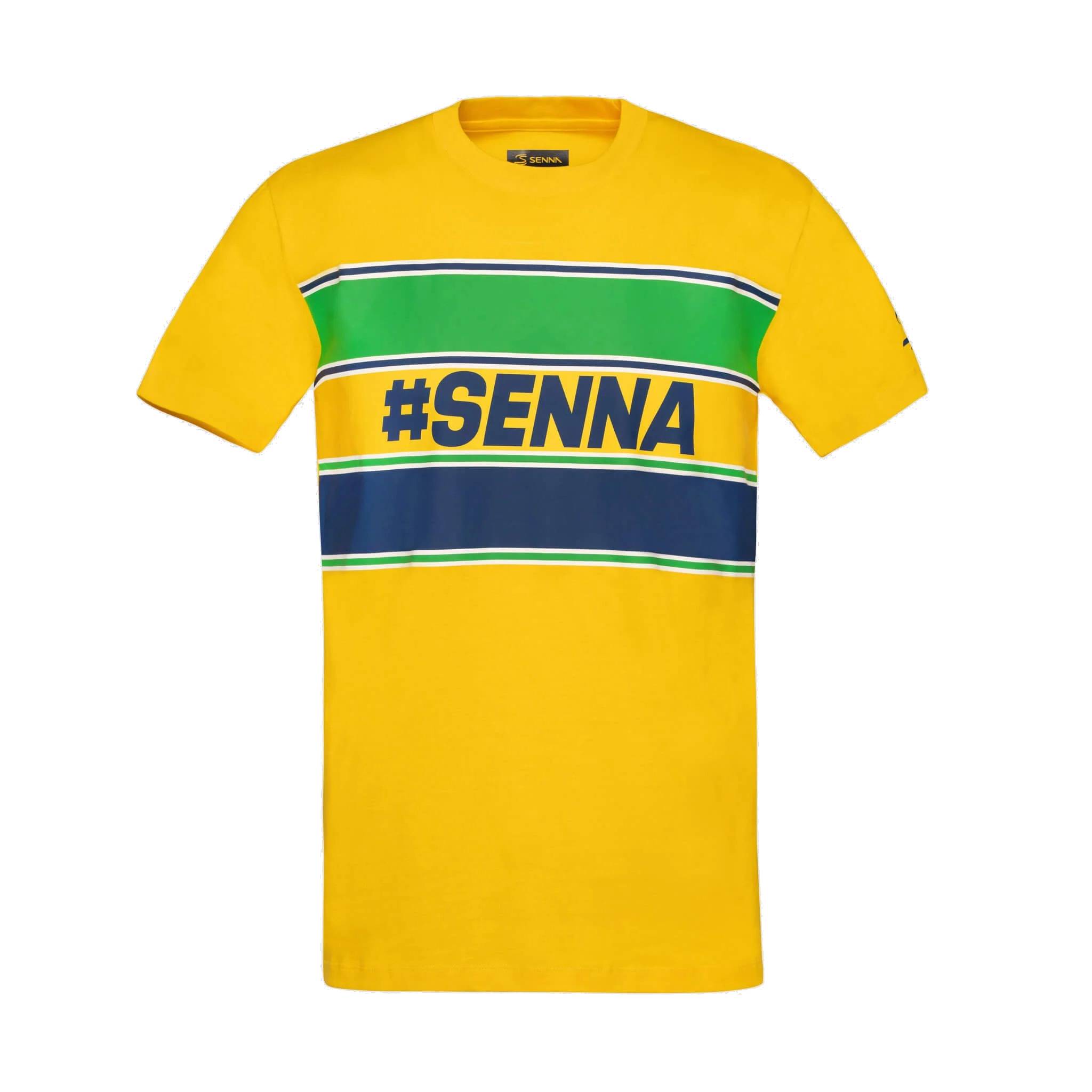 Ayrton Senna T-Shirt "#Senna" - gelb