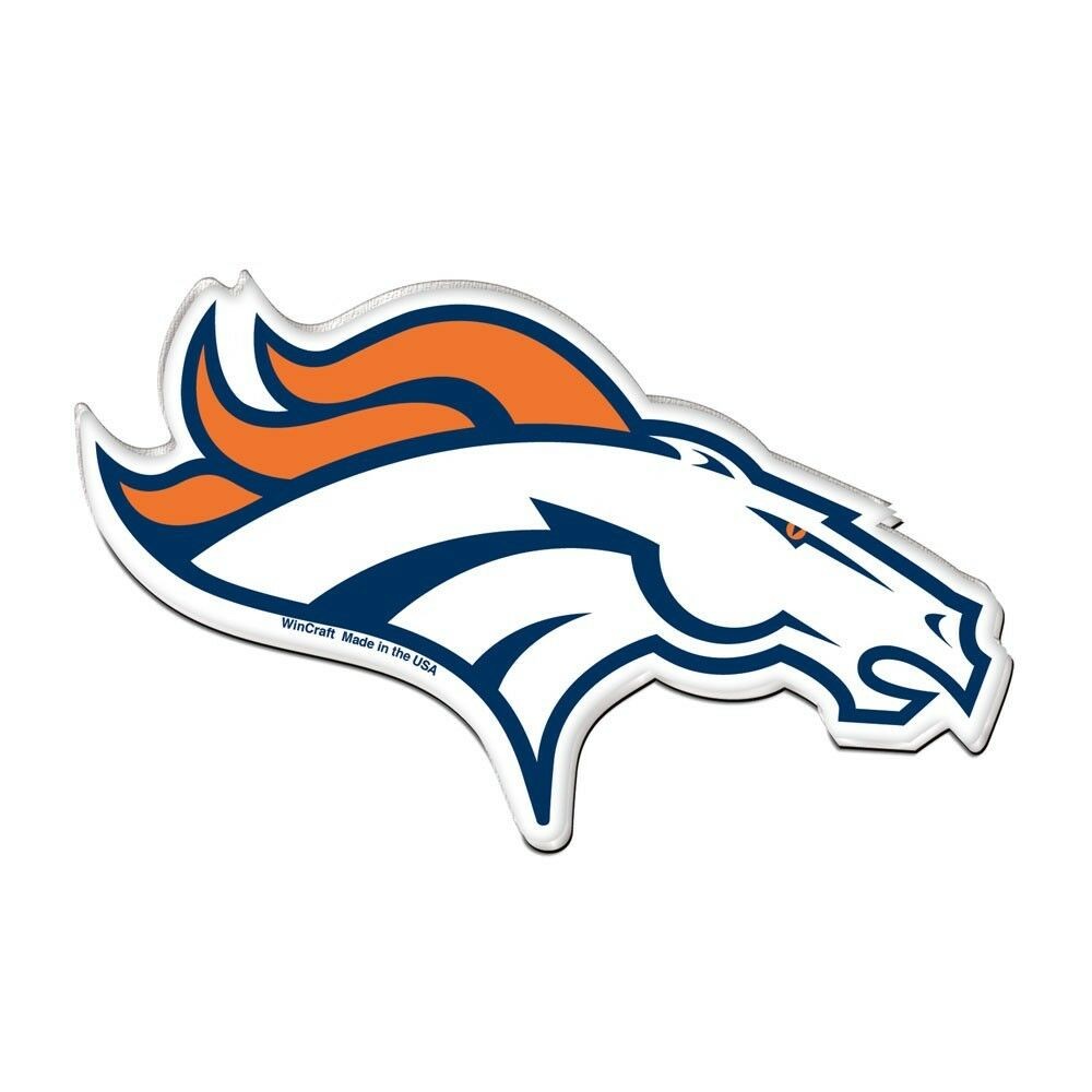 Denver Broncos Premium Acryl Magnet Logo 9x5cm