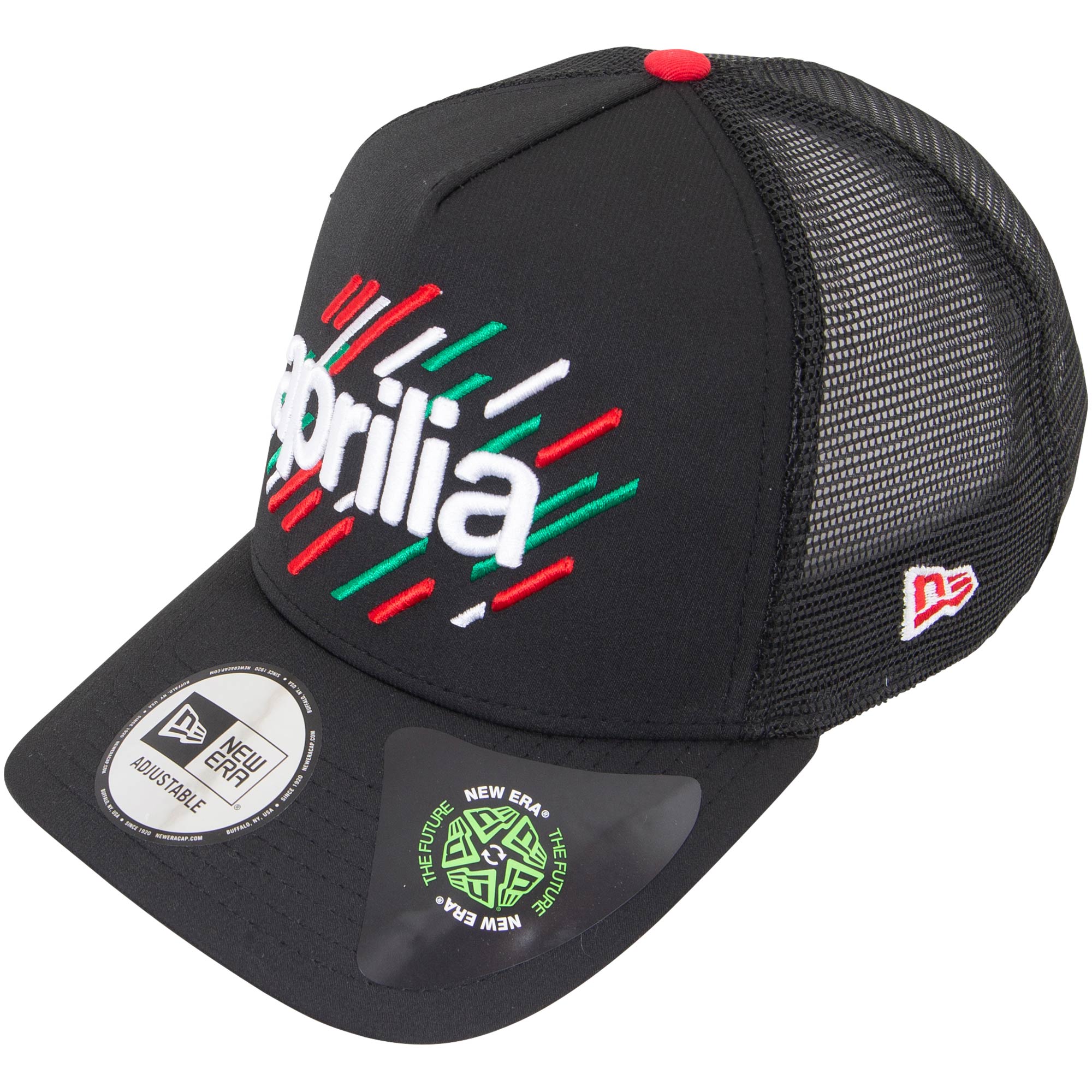 Aprilia New Era Trucker Cap "Print EF" - schwarz
