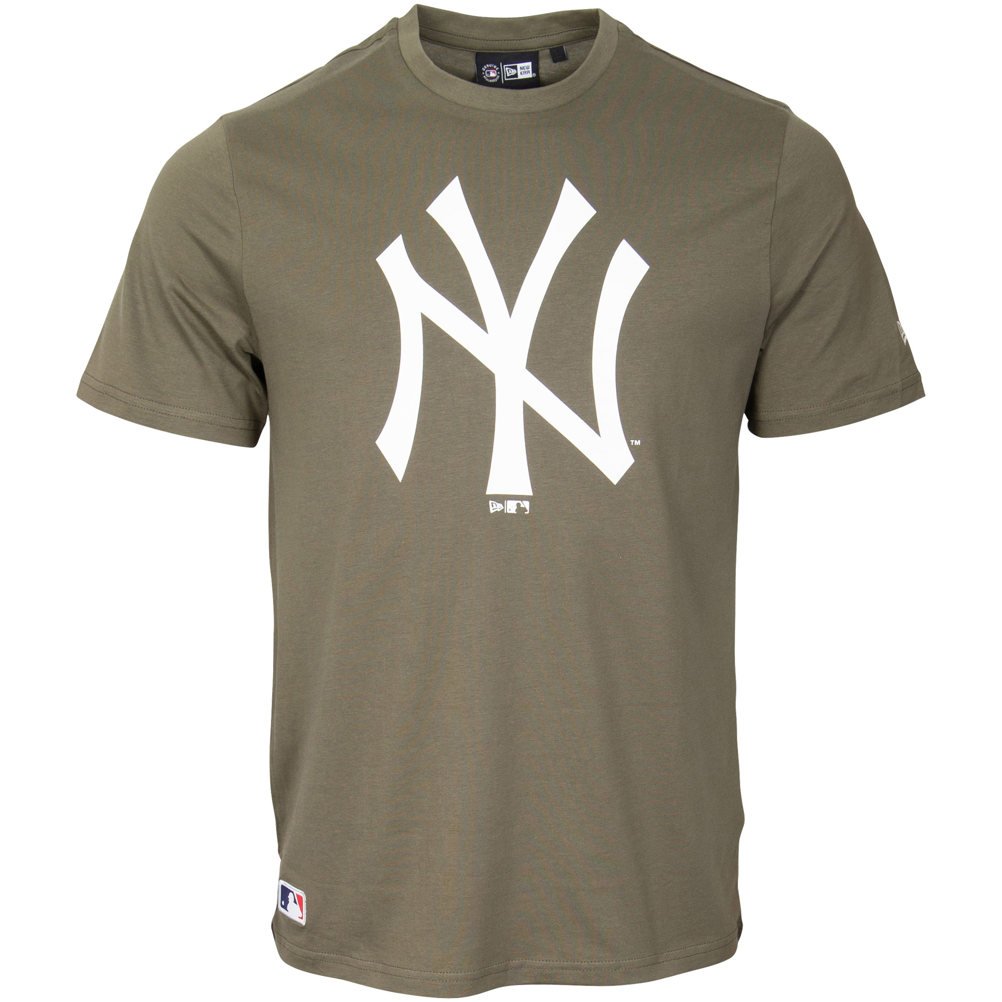 New York Yankees New Era T-Shirt NY Logo groß - oliv