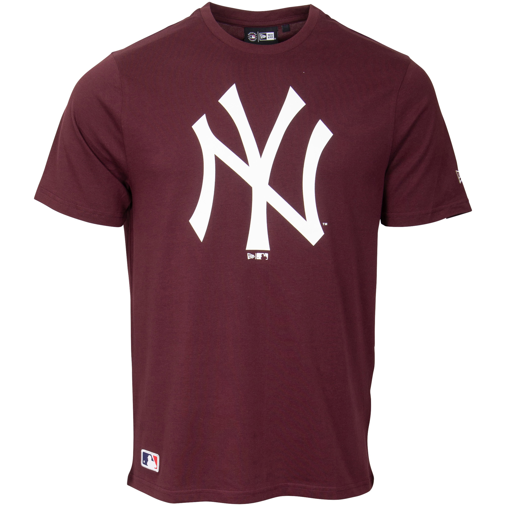 New York Yankees New Era T-Shirt NY Logo groß - maroon