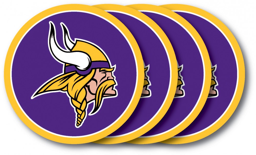 Minnesota Vikings Vinyl-Untersetzer Set (4 Stk.)