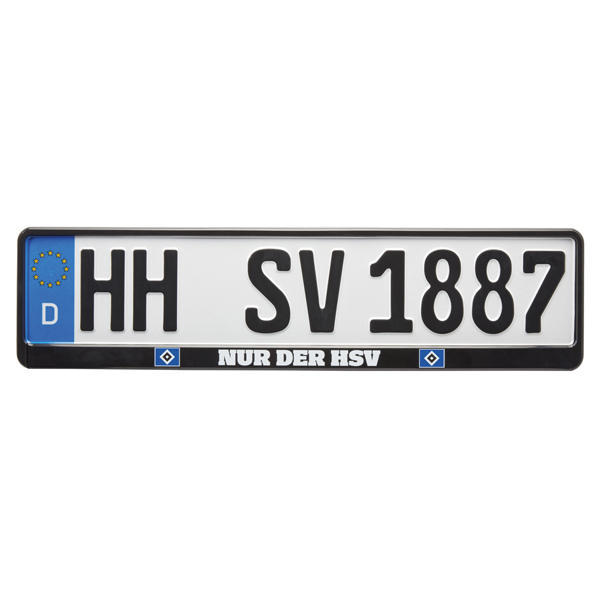 Hamburger SV Kennzeichenverstärker "NUR der HSV" - schwarz  