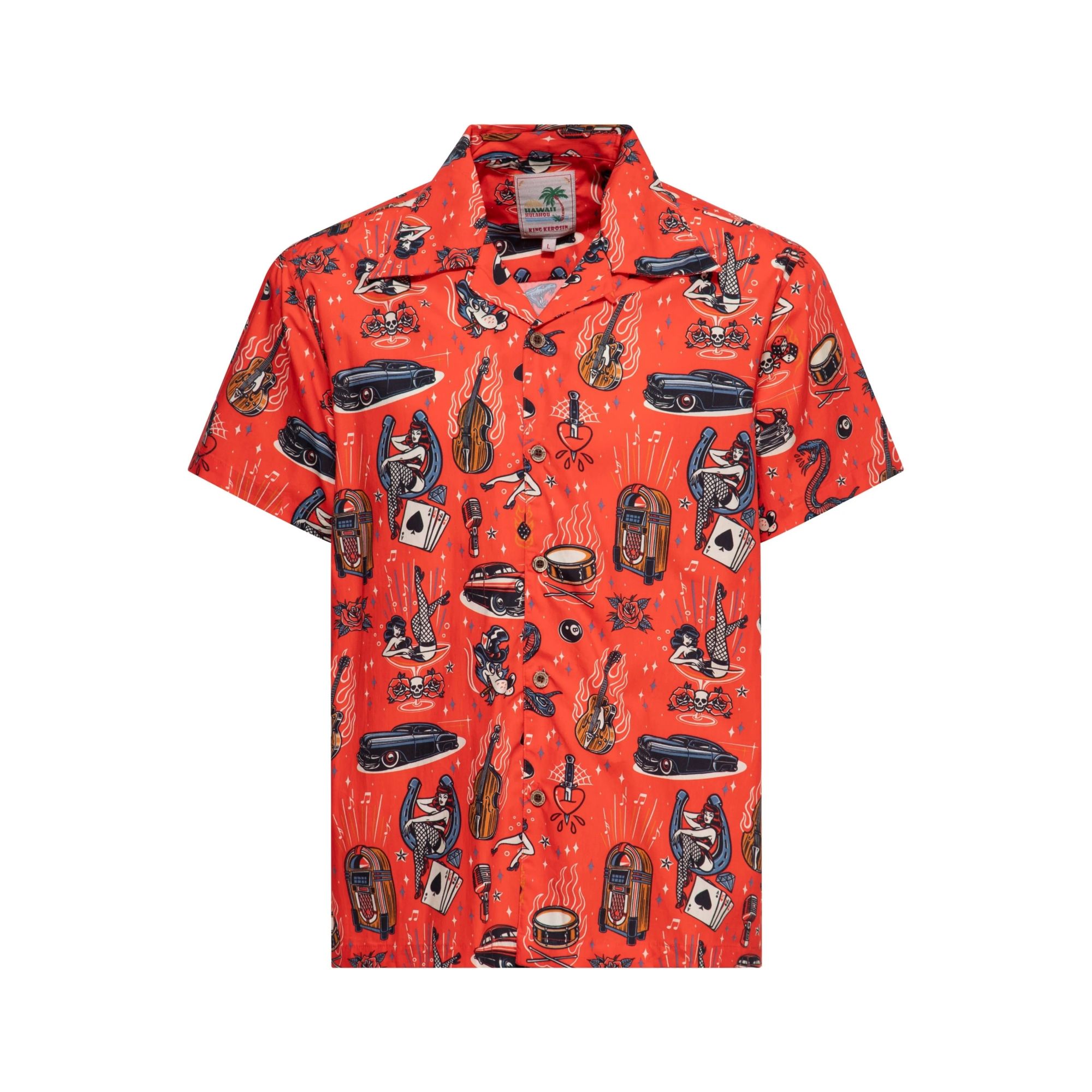 King Kerosin  Hawaii Hemd "Rock n Roll"