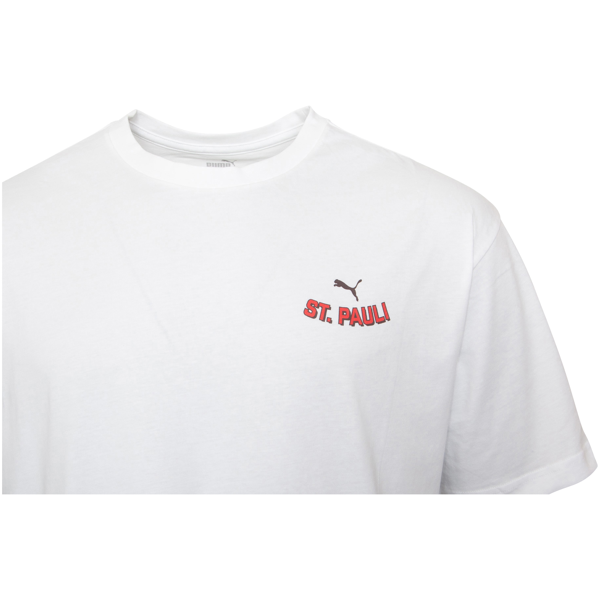 FC St. Pauli - PUMA T-Shirt "Graphic" mit Rückenprint - weiß