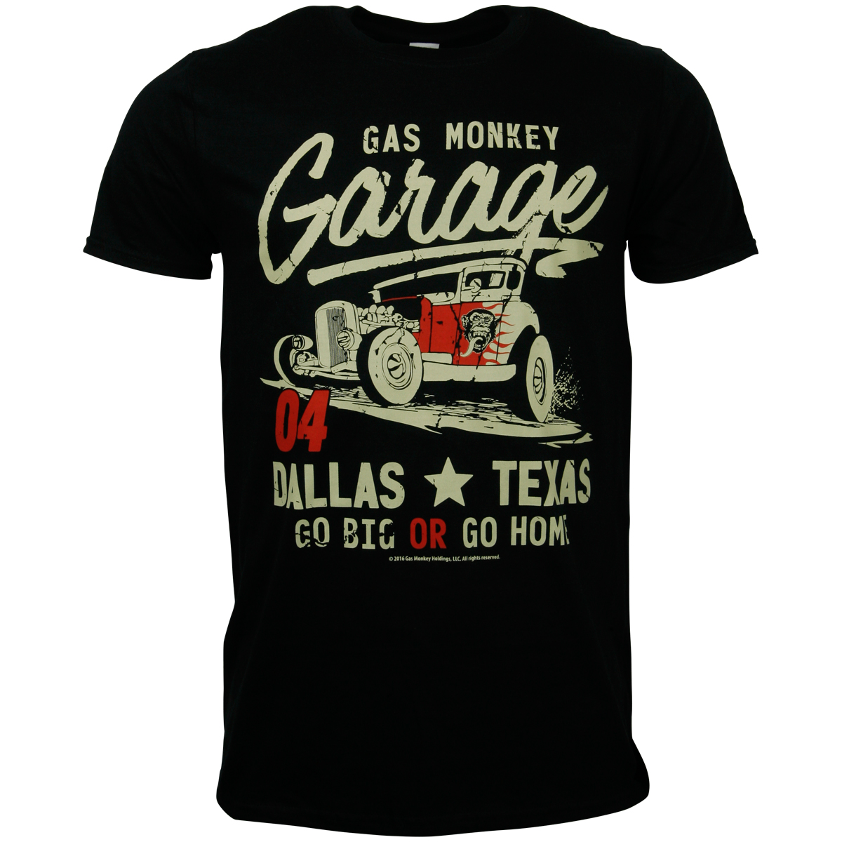 Gas Monkey Garage T-Shirt "Go Big Or Go Home" - schwarz