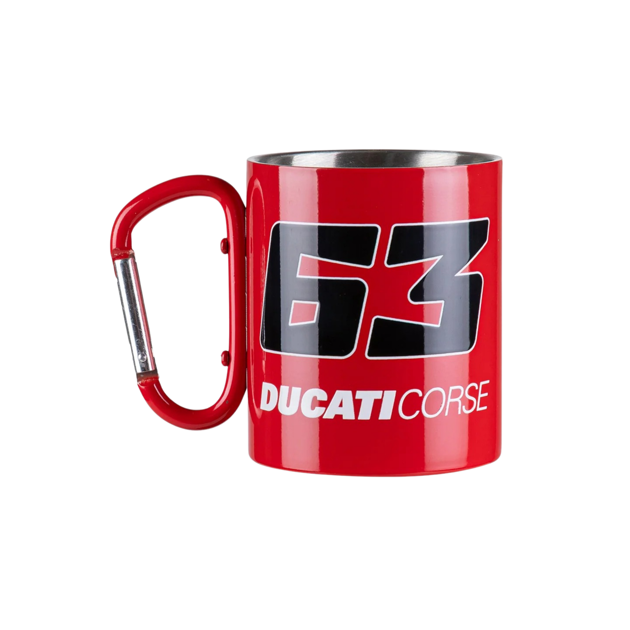 Ducati Corse Metallbecher Bagnaia 63 mit Karabinergriff