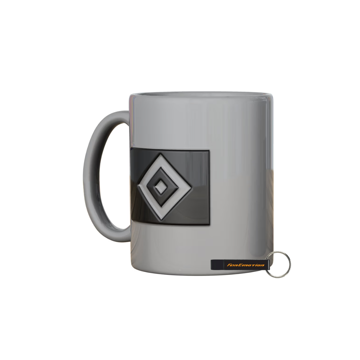 HSV Tasse Relief + FanEmotion Flaschenöffner - Set