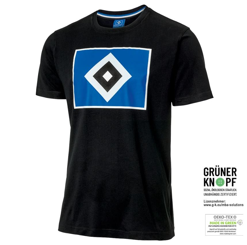 Hamburger SV T-Shirt Logo Schwarz