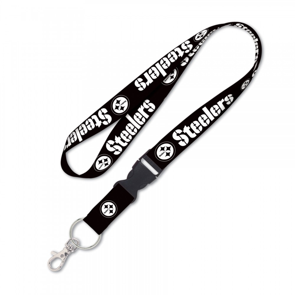 Pittsburgh Steelers - Lanyard Schnalle Blackout - schwarz