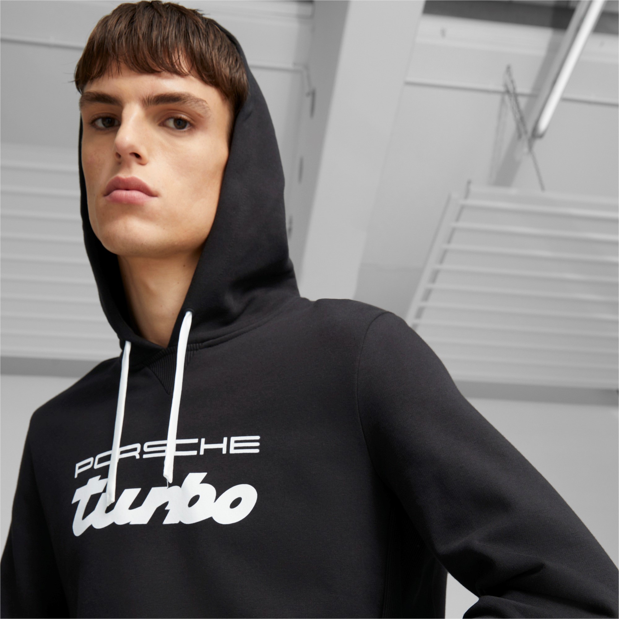 Porsche Legacy Puma Kapuzenpullover "Turbo" - schwarz