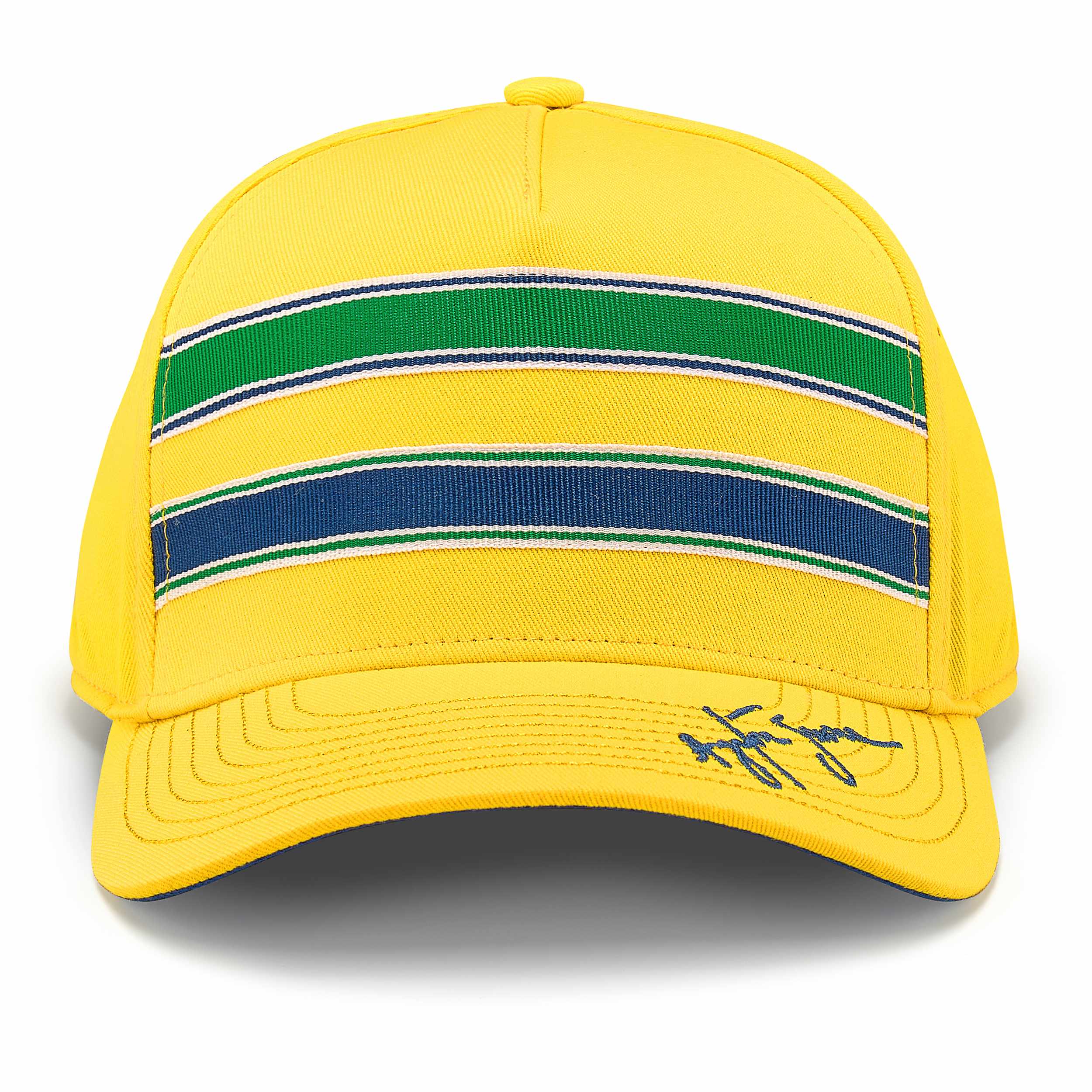Ayrton Senna Cap "Stripes" - gelb