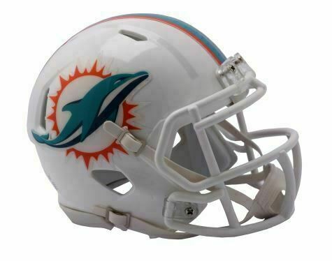 Miami Dolphins Mini Helm SPEED - silber