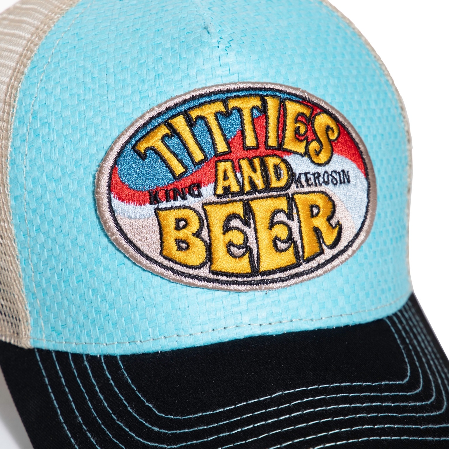 King Kerosin Trucker Cap "Titties and Beer" - hellblau