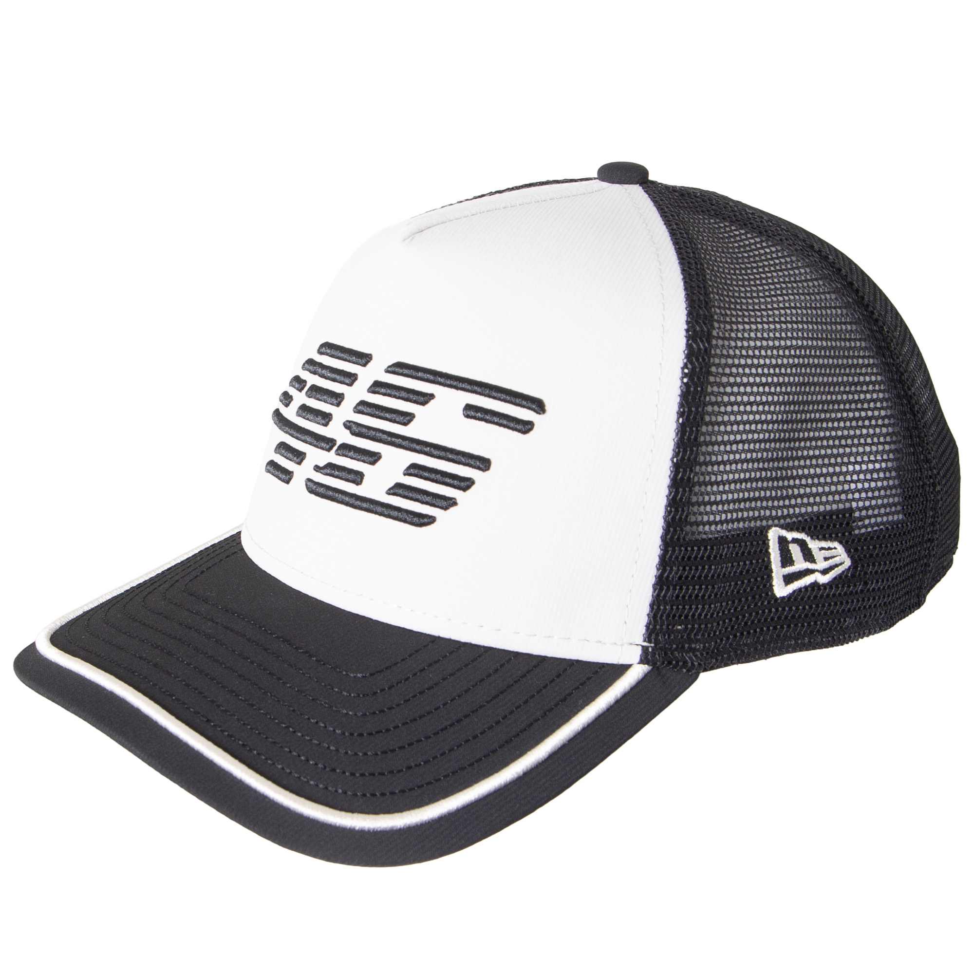 Valentino Rossi New Era Trucker Cap Stripe VR46 - grau/schwarz