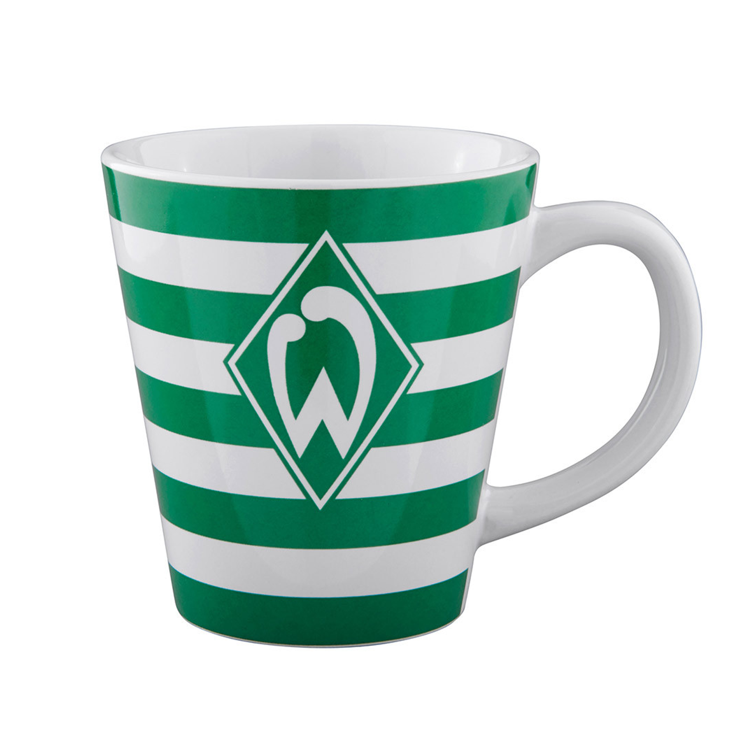 SV Werder Bremen Tasse mit streifen in Vereinsfarben und Vereinswappen 