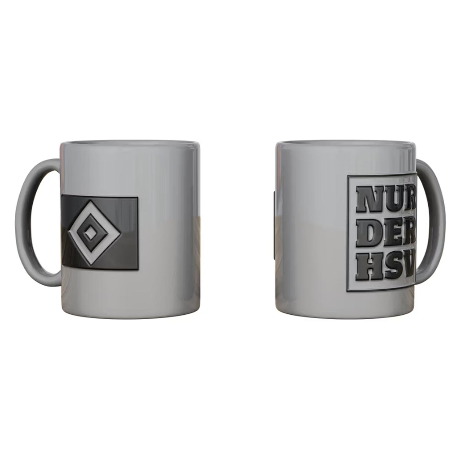 HSV Tasse "Relief" 0,3l mit Raute & NUR DER HSV Print - grau