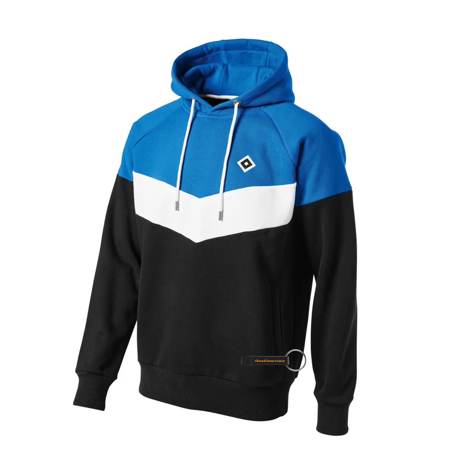 HSV Kapuzenpullover "Wotan" - Vereinsfarben + FanEmotion Flaschenöffner - Set