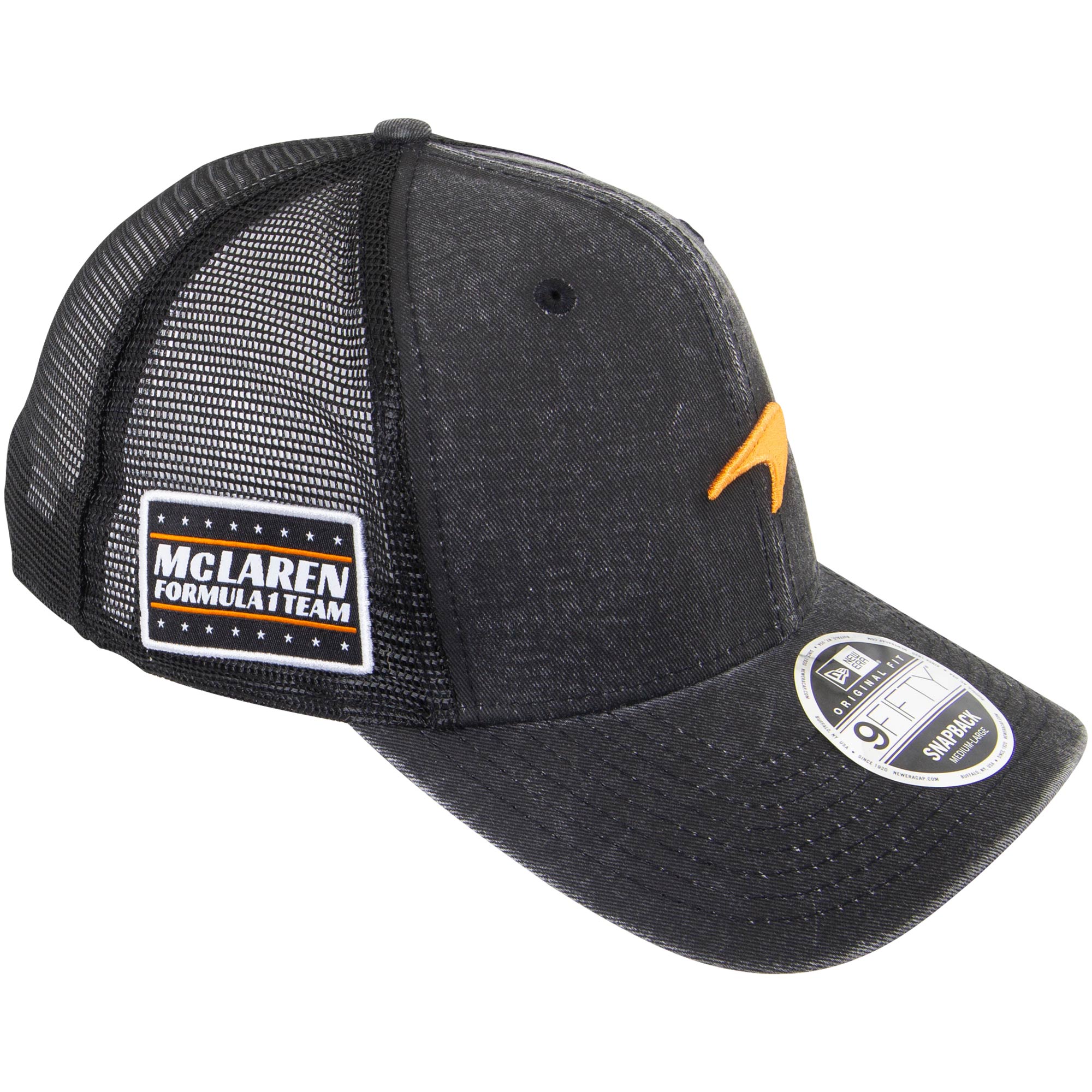 McLaren F1 New Era 9FIFTY Trucker Cap "Washed" - schwarz