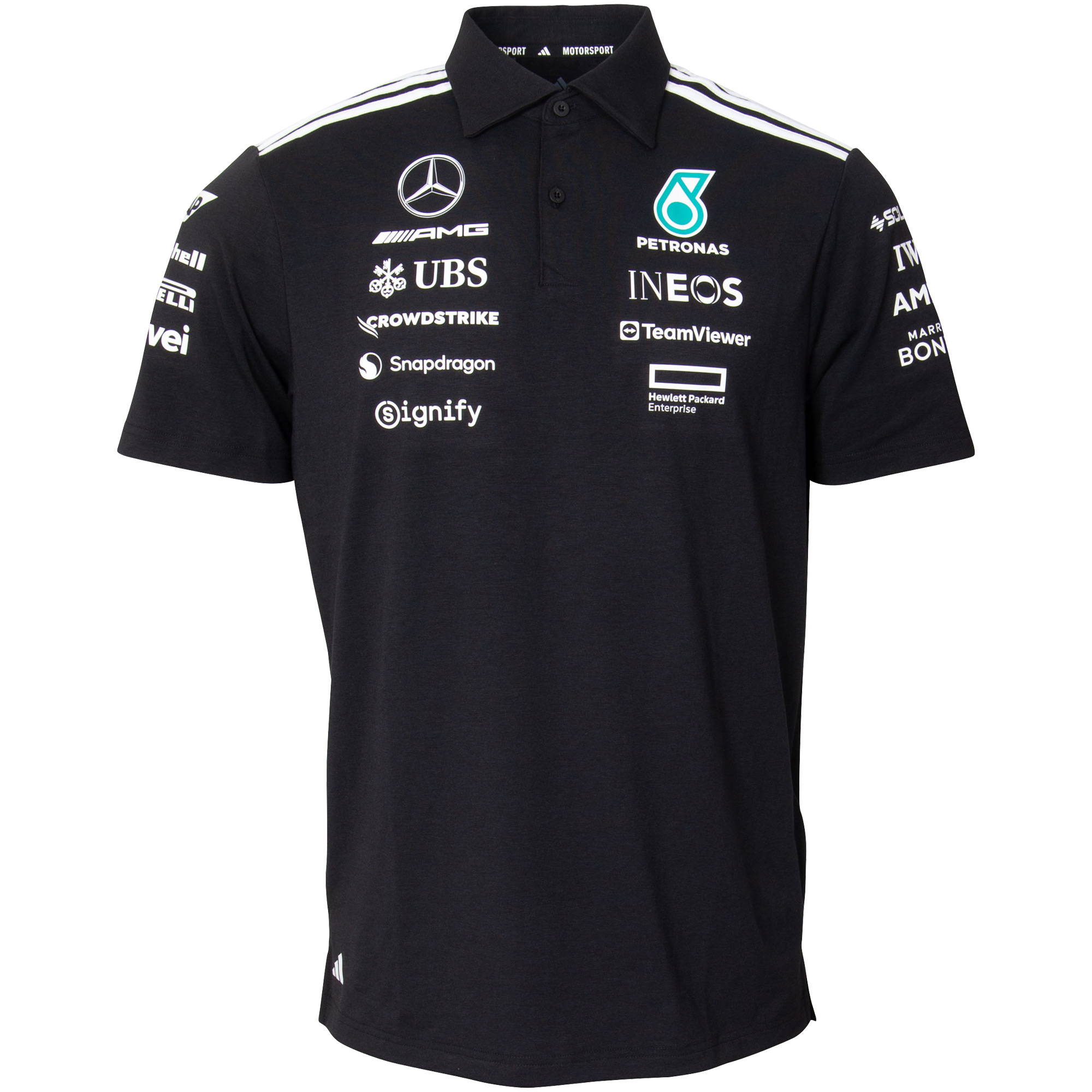 Mercedes AMG Petronas Adidas Team Polohemd - schwarz