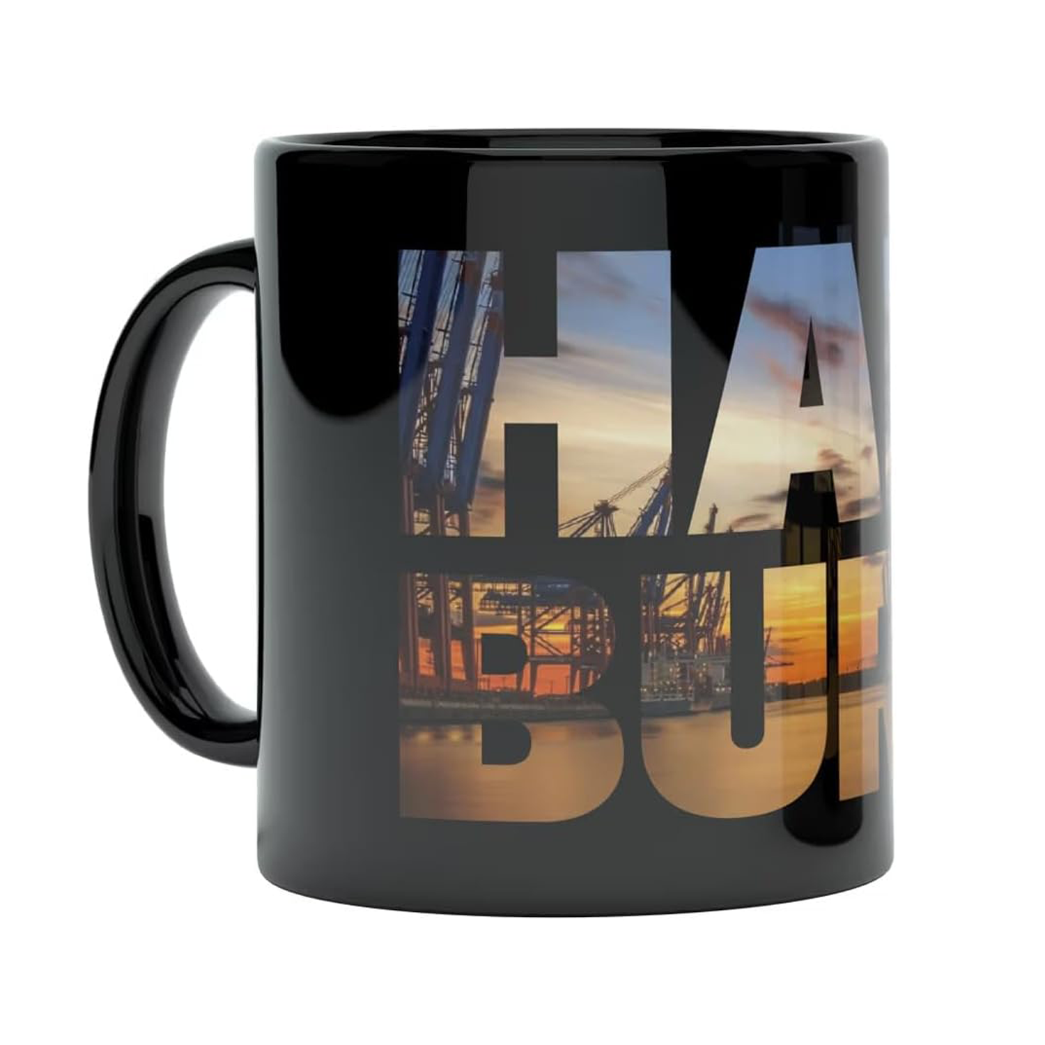 HSV Tasse "Samo" mit Hamburg-Print 0,3l - schwarz