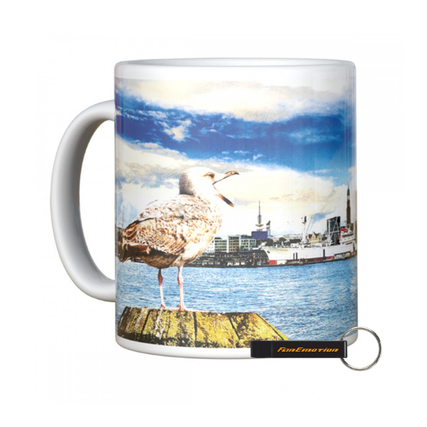 HSV Tasse Elbe + FanEmotion Flaschenöffner - Set