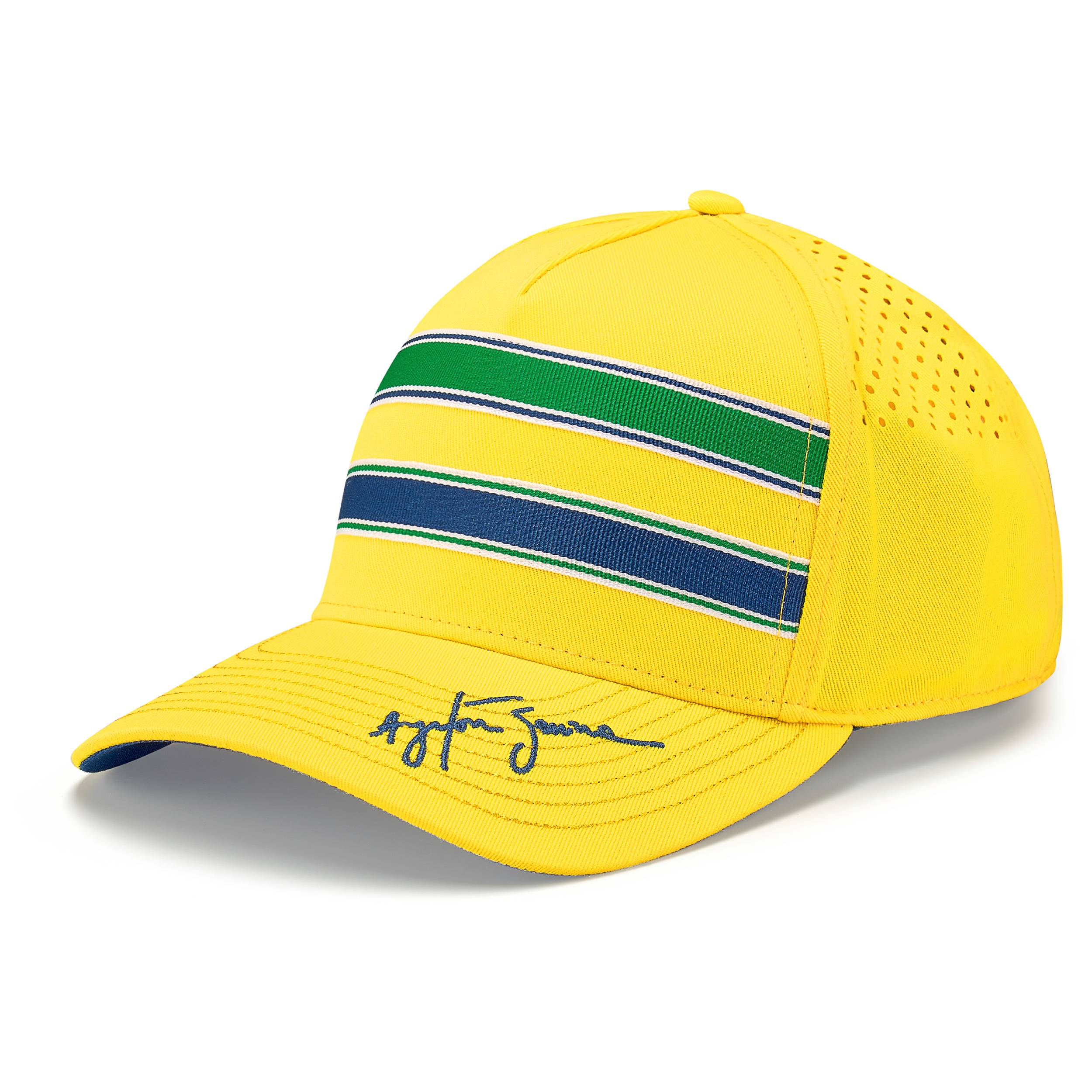 Ayrton Senna Cap "Stripes" - gelb