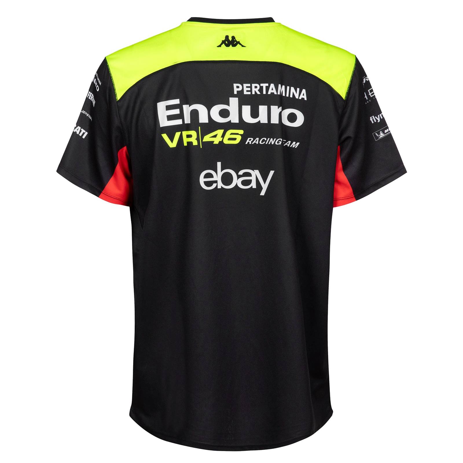 Pertamina Enduro VR46 Racing Team T-Shirt mit Back-& Ärmel-Print - schwarz