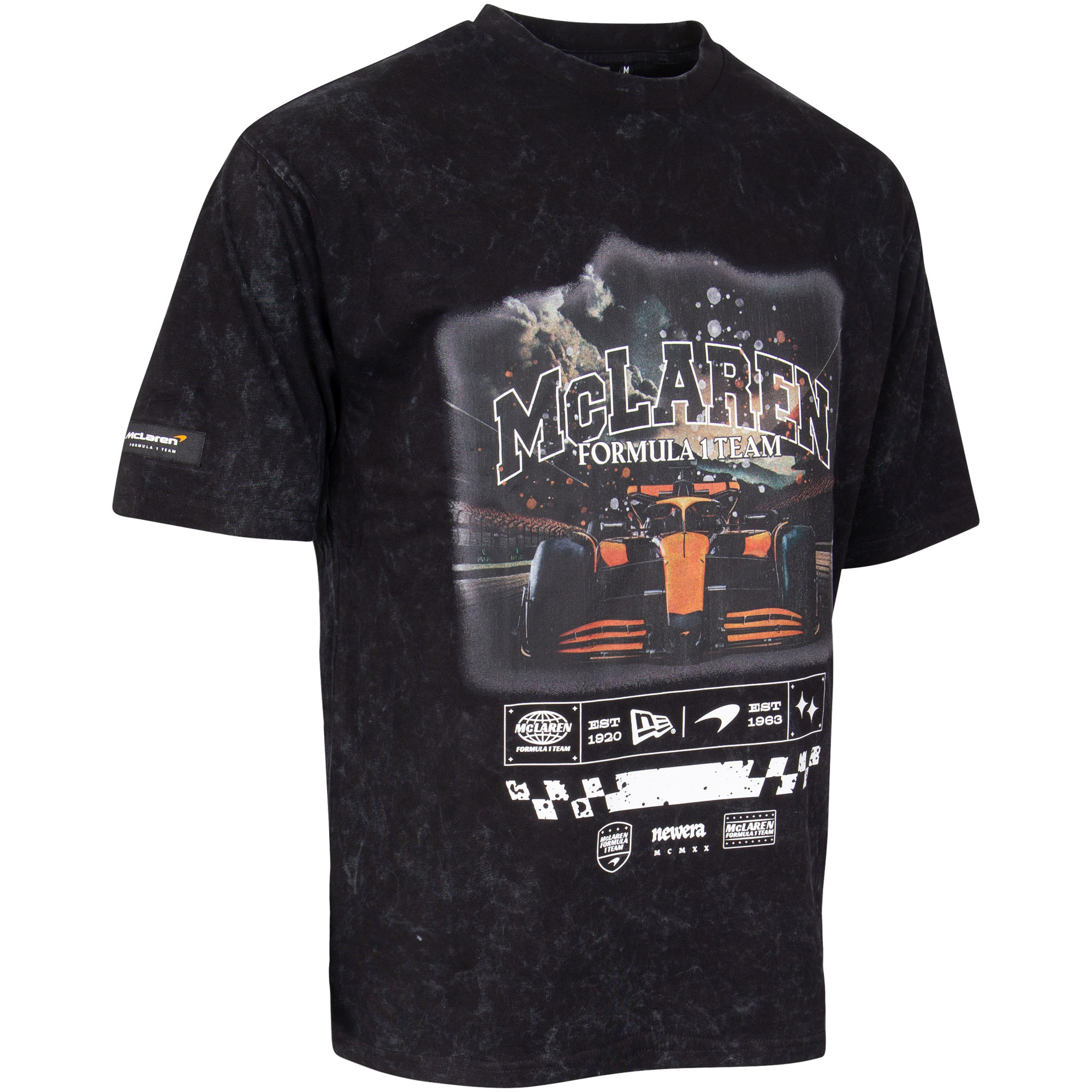 McLaren F1 New Era T-Shirt "Washed Grafic" - schwarz