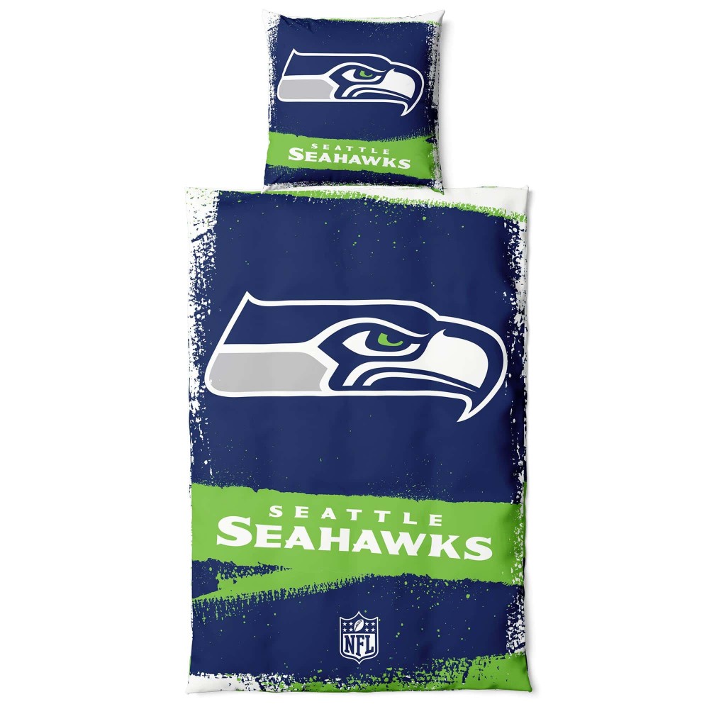 Seattle Seahawks - Bettwäsche-Set "RAW" - blau