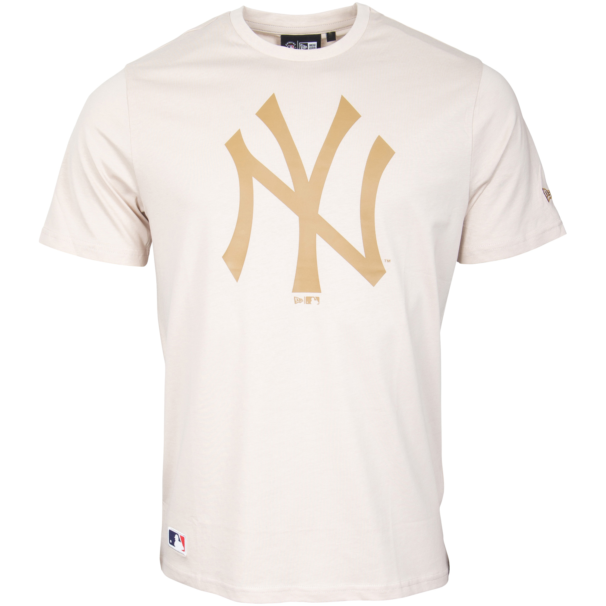 New York Yankees New Era T-Shirt NY Logo groß - beige
