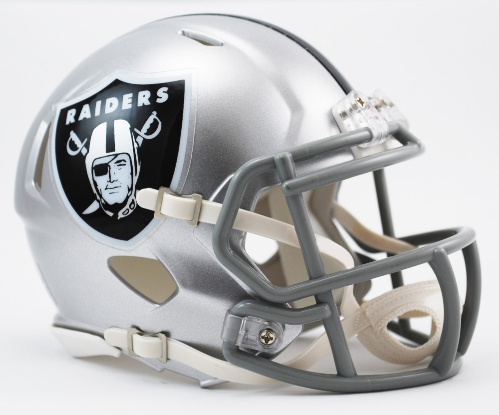 Las Vegas Raiders Mini Helm SPEED - silber