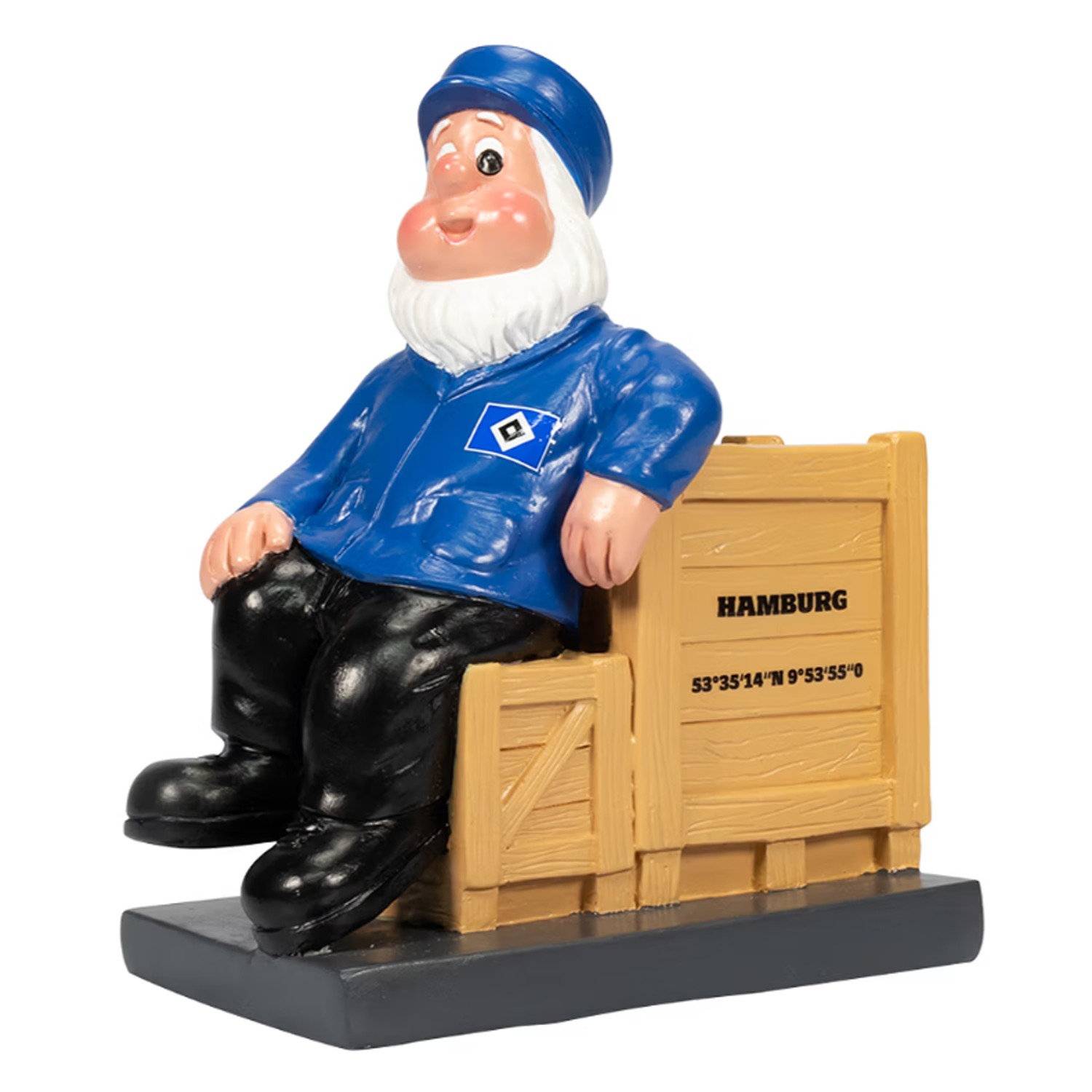 HSV Gartenzwerg "Holzkiste" - multicolor