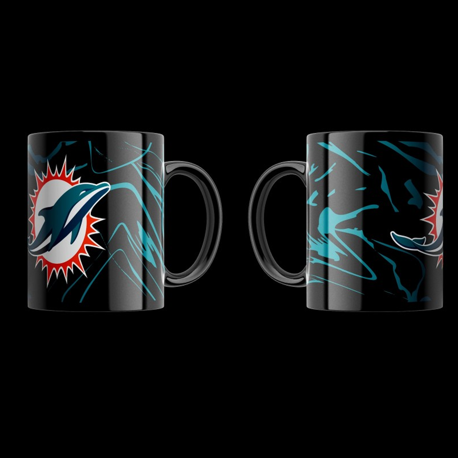 Miami Dolphins Tasse „Camo“ Teamlogo 330ml - schwarz