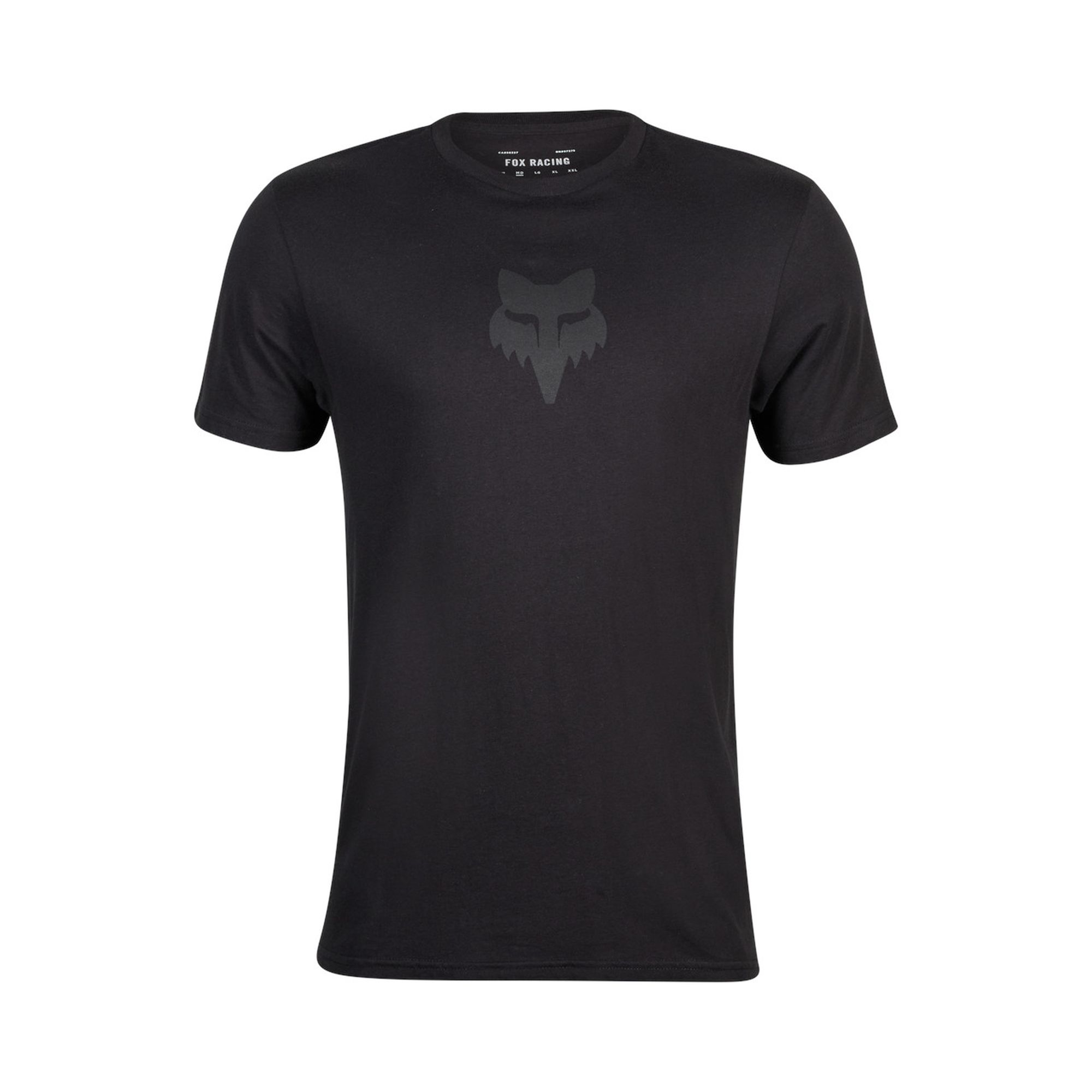 FOX Racing T-Shirt Logo Head - schwarz auf schwarz
